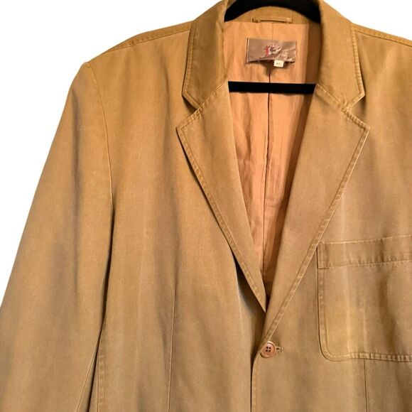 TheTerritory Ahead Sz XL Silk Blend Sport/Barn Jacket Light Academia Casual - Picture 7 of 15